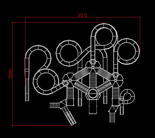 Amusement Park Outdoor Large Water Slide Playground Equipment