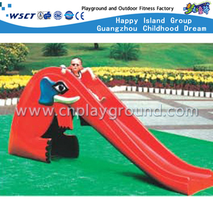 Toddler Outdoor Plastic Toys Elephant Straight Slide Playground (M11-09807)