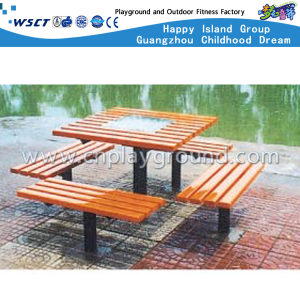 Outdoor Parks Wooden Chess Table Leisure Bench Equipment (HD-19510)