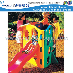 Hot Sale Outdoor Plastic Toys Toddler Playground with Wavy Slide (M11-09303)
