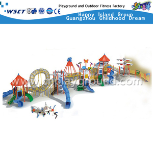 Outdoor Large Amusement Park Plastic Sevilla Galvanized Steel Playground (HAP-5602)