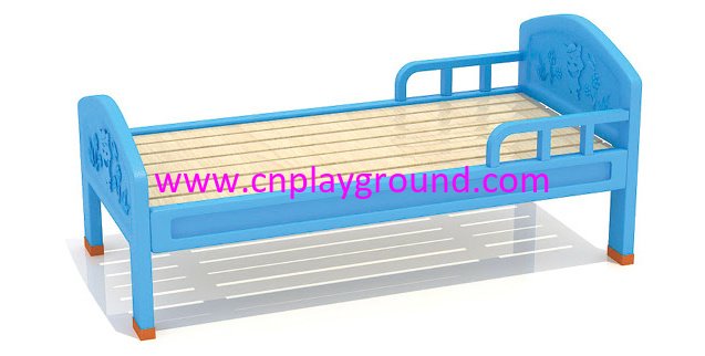 Eco Friendly Children Furniture Plastic School Single Bed with Cartoon Images (HG-6202) 