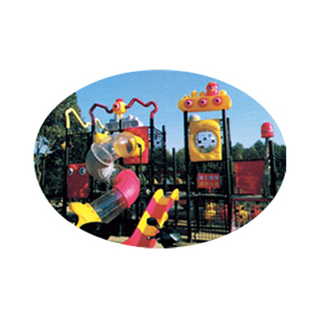 Outdoor Bright Color Robot Galvanized Steel Slide Playground For Kindergarten (HJ-11002)