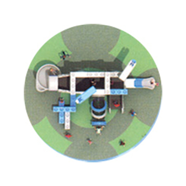 Kindergarten Blue Galvanized Steel Slide Combination Playground (HJ-11301)