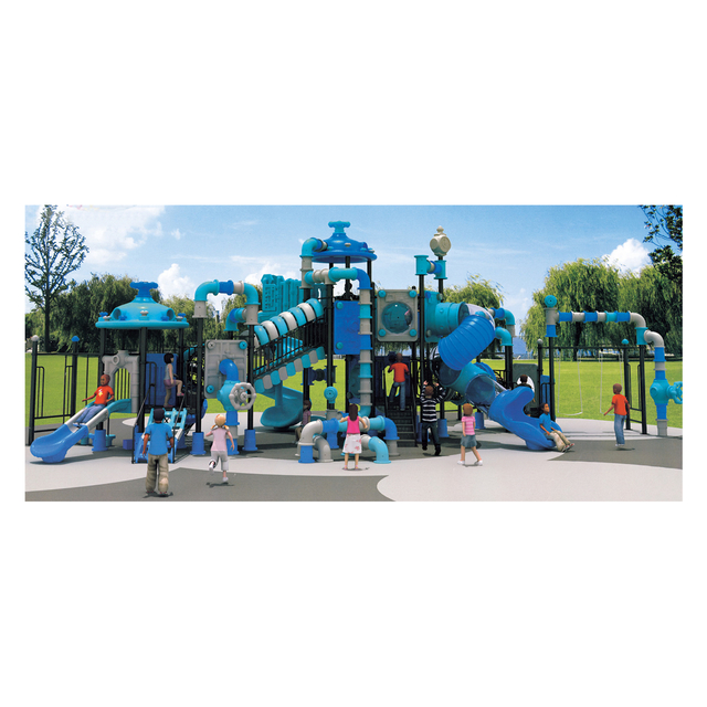 Outdoor Orange Children Galvanized Steel Playground with Slide (HJ-11302)