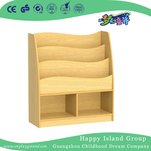 Kindergarten Kids Wooden Staged Books Shelf (HG-4704)