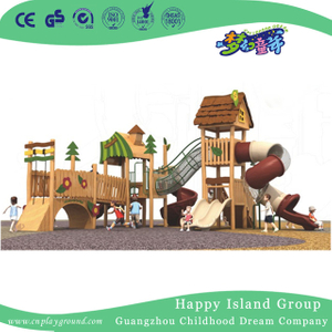 Outdoor Commercial Large Wooden Playhouse Playground (1907102)