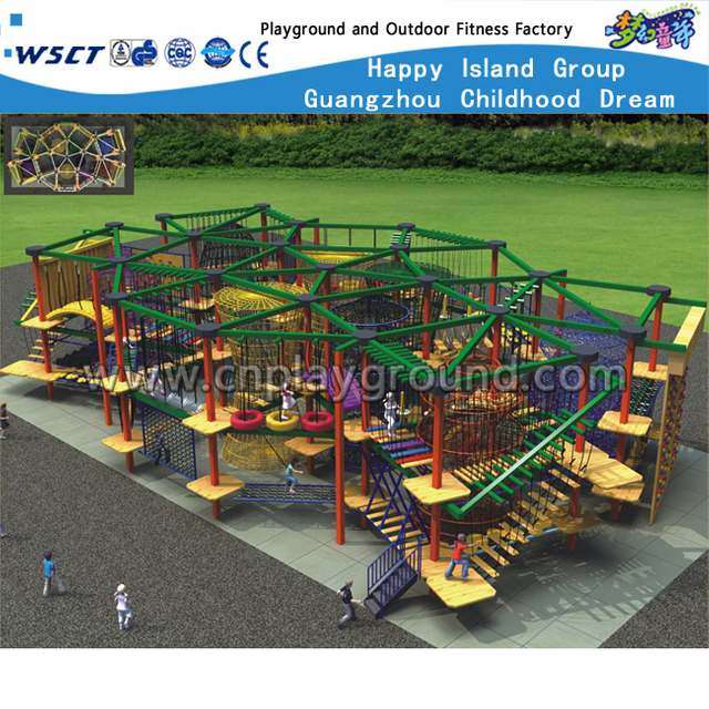 Outdoor Large Garden Adventure Playground Equipment with Climbing Set