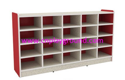 School Four Layers Wooden Children Shoes Storage Cabinet (HG-5512)