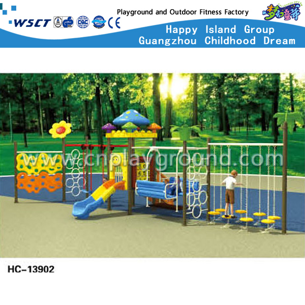 Outdoor Simple Swing Combination Playground With Climbing Equipment (HC-13906)