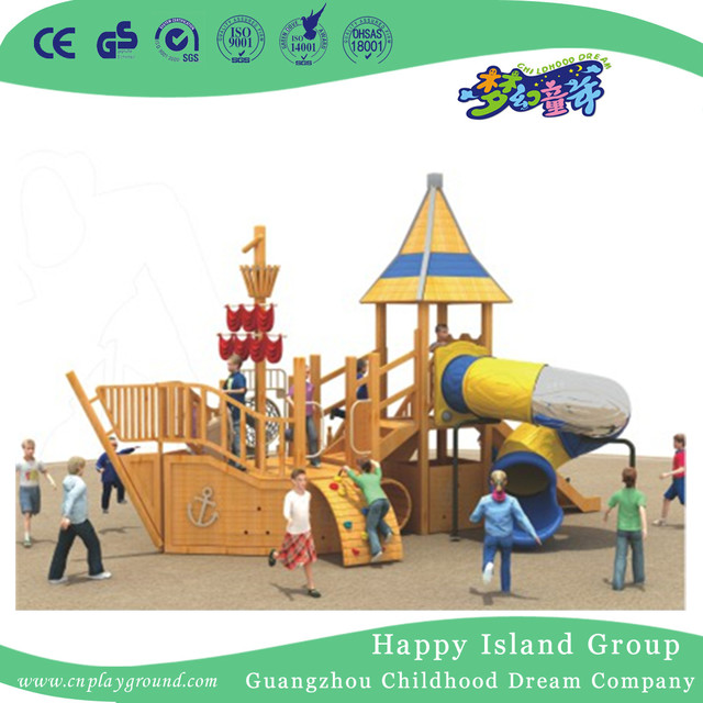 Outdoor Bright Color Children Wooden Playhouse Playground Equipment (1908403)