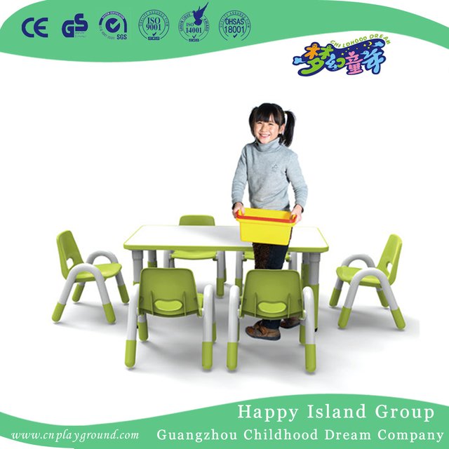 Kindergarten Children Wooden Trapezoidal Table Desk Furniture (HG-4803)