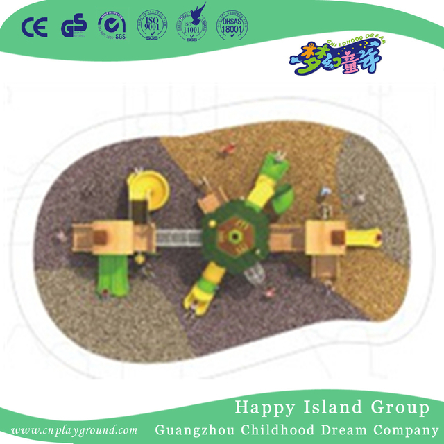 Outdoor Huge Wooden Combination Playhouse Playground For Garden (1907502)