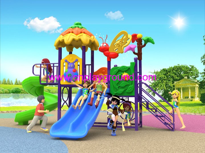 2018 New Design Outdoor Children Little Animal Playground Equipment with Double Slide (H17-A8)