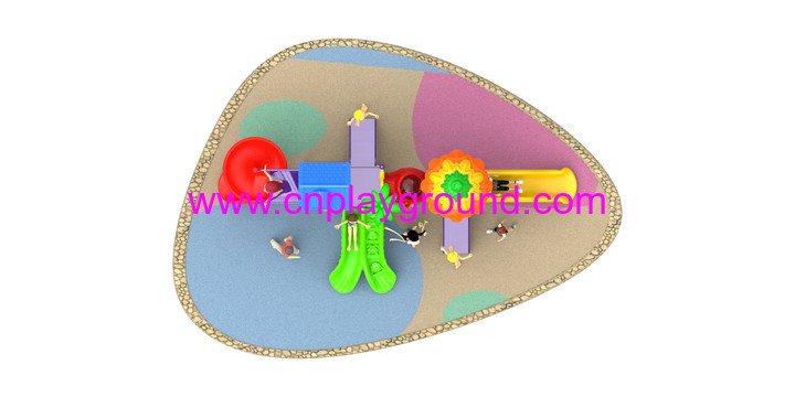 2018 New Design Outdoor Children Vegetable House Playground with Combination Slide (H17-A7)