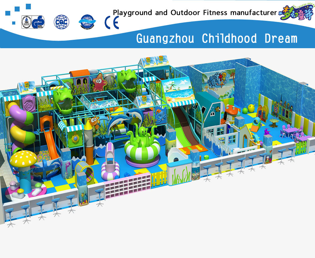 Large Soft Blue Ocean Indoor Playground Equipment for Kids (H14-0910)