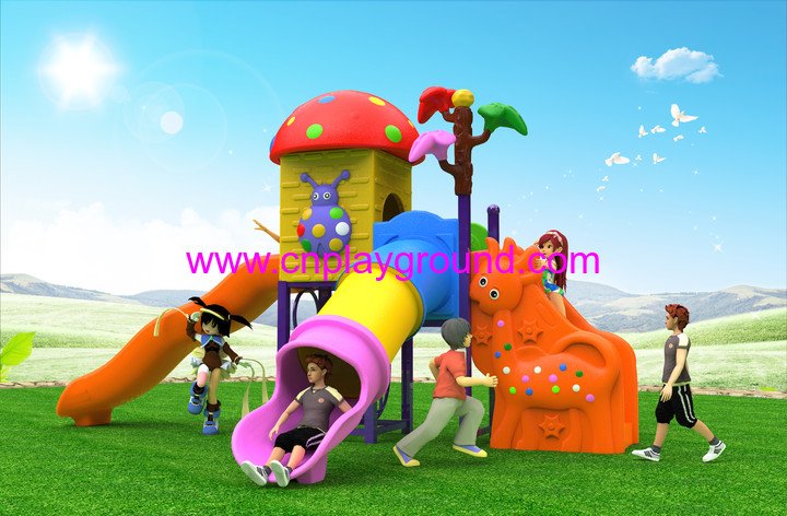 2018 New Outdoor Small Children Mushroom House Playground Equipment with Animal Ladder (H17-A15)