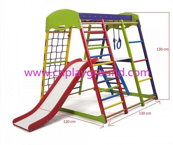Small Climbing Net Training Children Playground with Slide