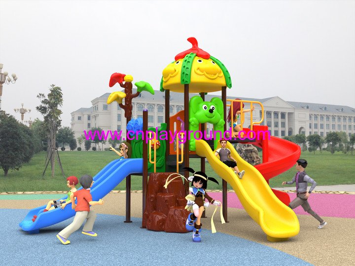 2018 New Outdoor Cartoon Roof Children Playground Equipment with Mouse (H17-B3)