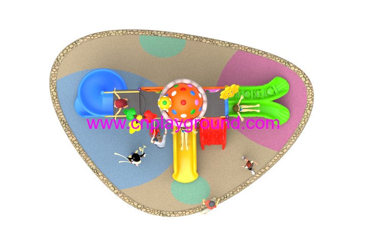 2018 New Outdoor Yellow Mushroom Roof Children Playground Equipment with sunflower (H17-B2)