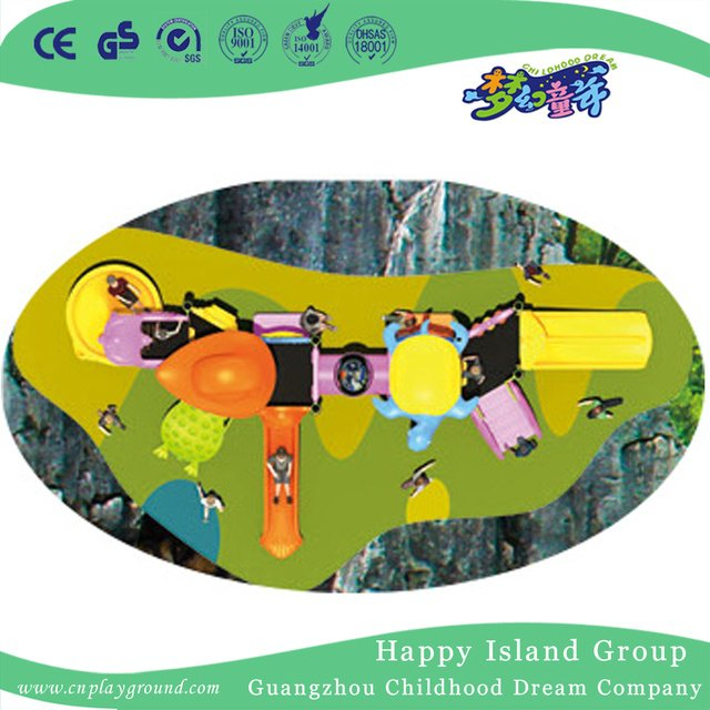 Cartoon Animal Children Galvanized Steel Playground with Turtle (HG-9901)