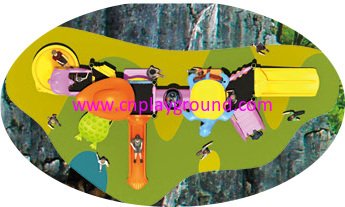 Cartoon Animal Children Galvanized Steel Playground with Turtle (HG-9901)