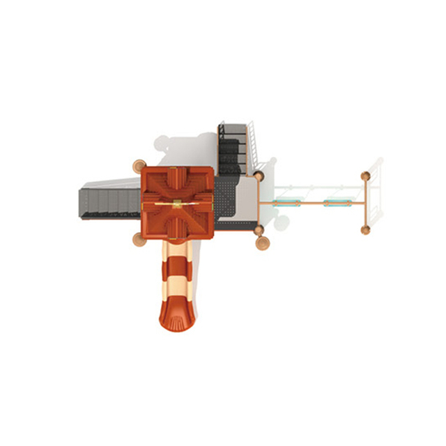 Outdoor European Little Castle Playground with Clock Image (HJ-10101) 