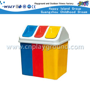 Cheap Public Plastic Three Unit Trash Can (HD-18611)
