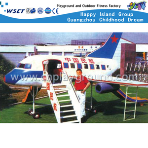 Toddler Outdoor Plastic Toys Airplane with Slide Playground Equipment (M11-09710)