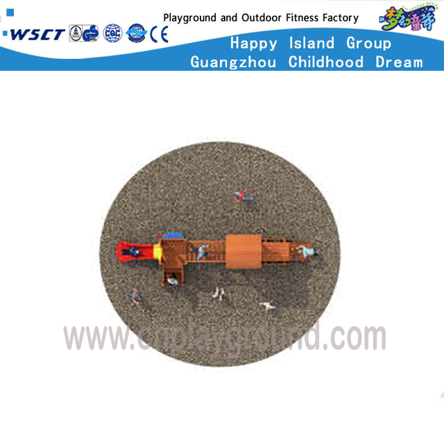 Wooden Train Outdoor Children Playground (HF-17303)