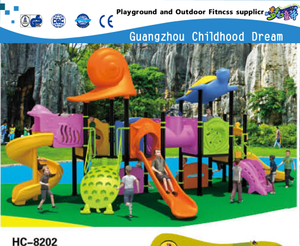 Outdoor Children Plastic Slide Equipment Galvanized Steel Sea Breeze Playground (Hc-8202) 