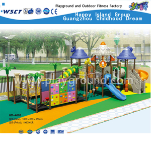 Children Outdoor Plastic Slide Tree House Galvanized Steel Playground for Sale(HD-4002)