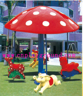 Hot Sale 4 Seats Children Red Mushroom Carousel Equipment For Amusement Park (HD-18803)