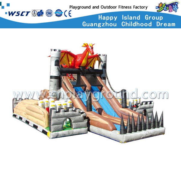  Outdoor Cartoon Children Inflatable Slide playground (HD-9606)