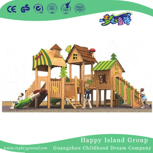 Outdoor Large Children Wooden Playhouse Playground (1907002)