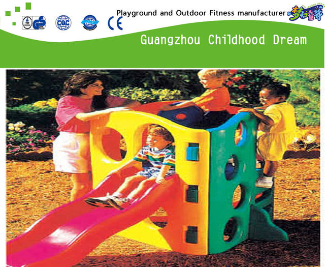 Small Outdoor Square Plastic Slide Playground On Stock (M11-09304)