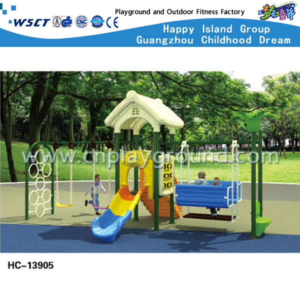 Outdoor Simple Swing Combination Playground With Climbing Equipment (HC-13906)