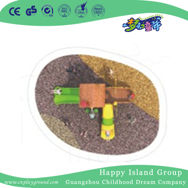 Mini Outdoor Wooden Playhouse Playground With Slide (1908302)