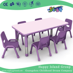 School Modern Wooden Children Pink Rectangle Table (HG-5001)